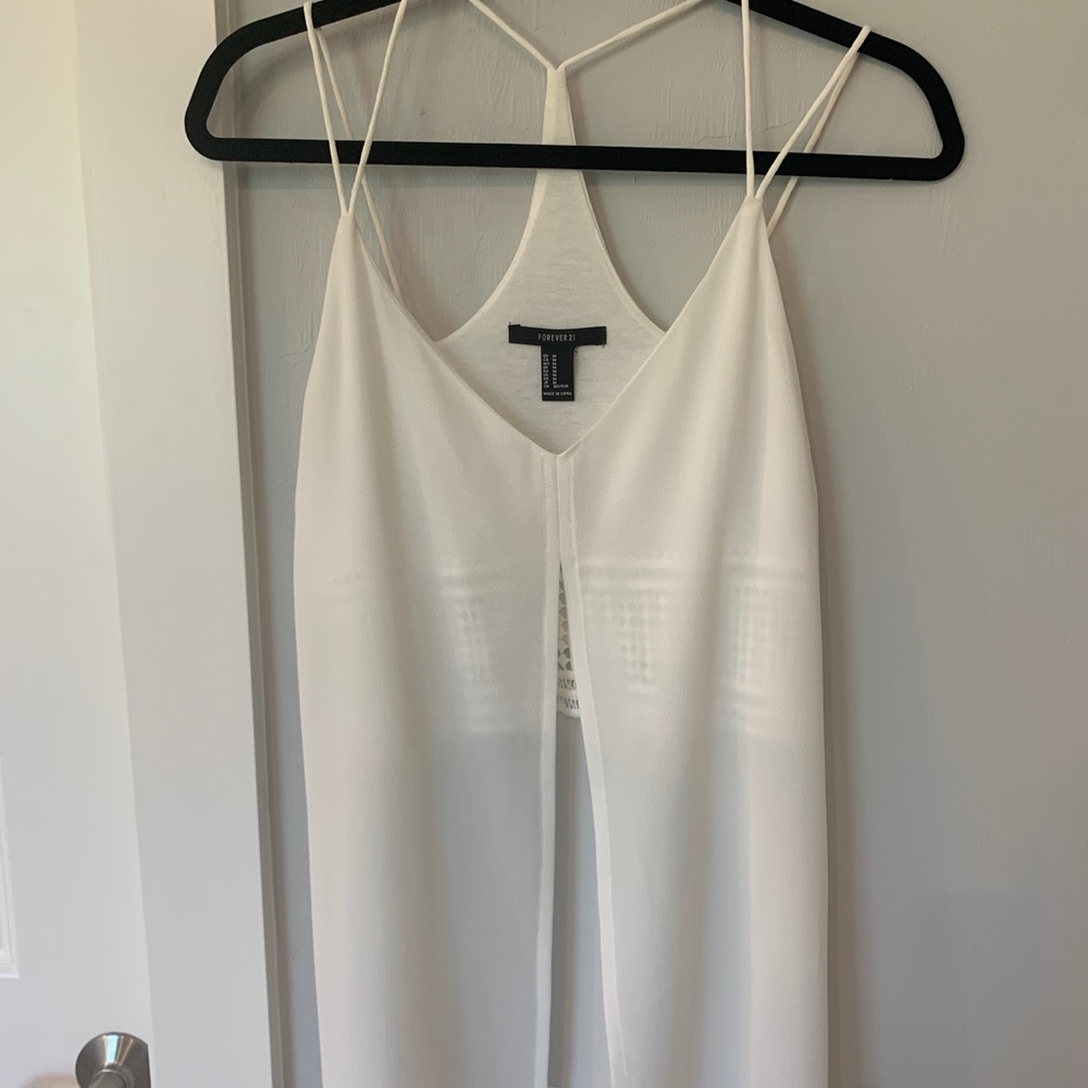 White Sheer Tank Top
